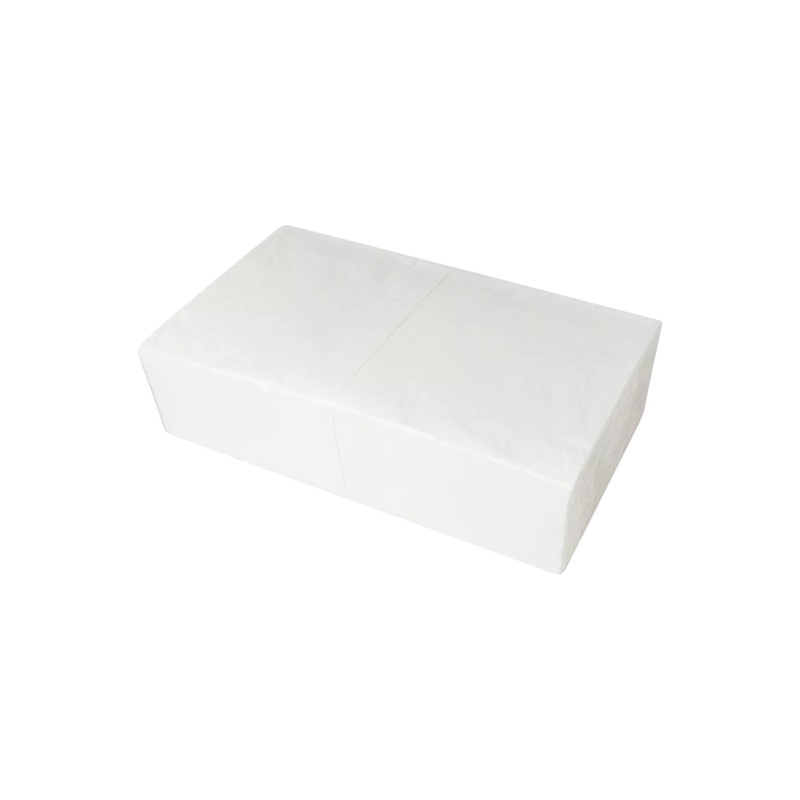 Witte servetten - 33 x 33 cm - 1/4 vouw - 2-laags - Cellulose - Verpakking van 2000 stuks